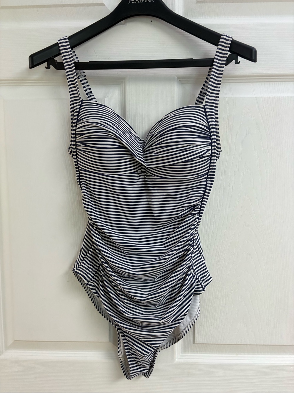 Nip Tuck Swim Sorrento Stripe Joanne One Piece Swimsuit Navy White Size 8